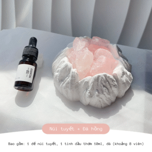 Đá Khuếch Tán Tinh Dầu Kèm Đế Núi Tuyết Hồng